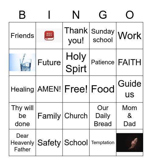 Prayer Bingo Card