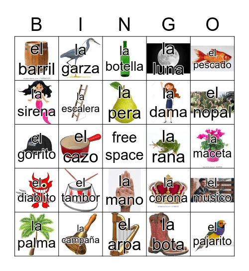Loteria Mi Pueblito Bingo Card