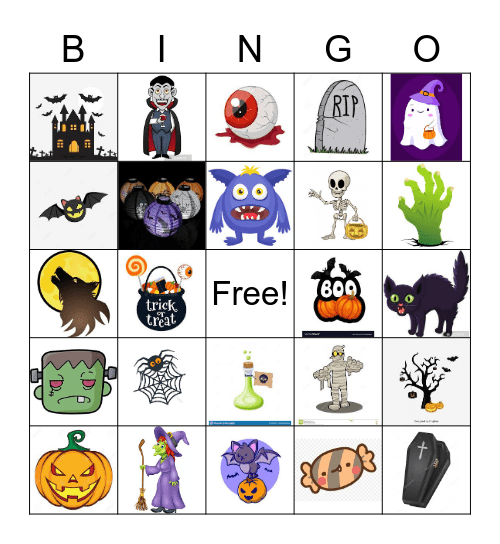 halloween bingo Card