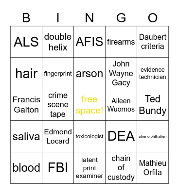 FSS Bingo Card
