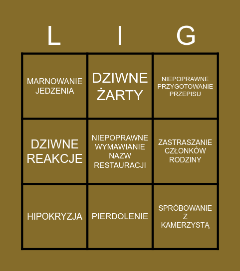 Ogińskie bingo Card