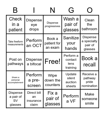 FYidoctors Peace River Bingo Card