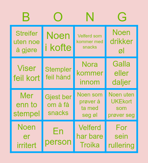 BINGO FOR (BONG)O Bingo Card