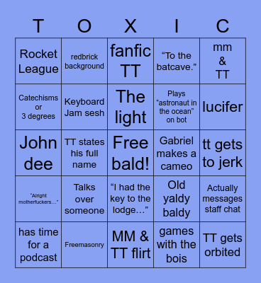 Sweat TT bingo Card