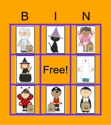 Halloween Inferencing Bingo Card