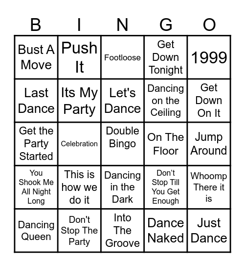 Therapy Hour Music Bingo Card