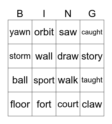 /or/ Bingo! Bingo Card