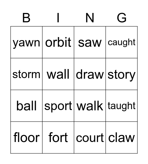 /or/ Bingo! Bingo Card