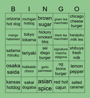 YOUNJUNG Bingo Card