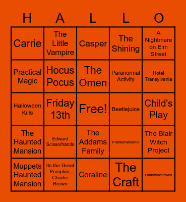 HALLOWEEN Bingo Card