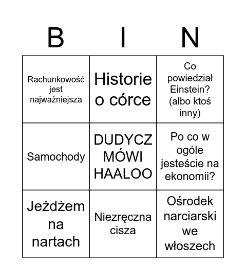 Bingo Card