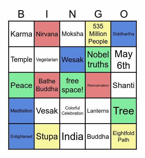 !!Vesak Day Bingo!! Bingo Card