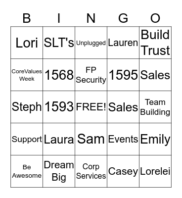 Frontpoint Bingo Card