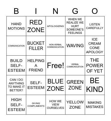 KINDNESS Bingo Card