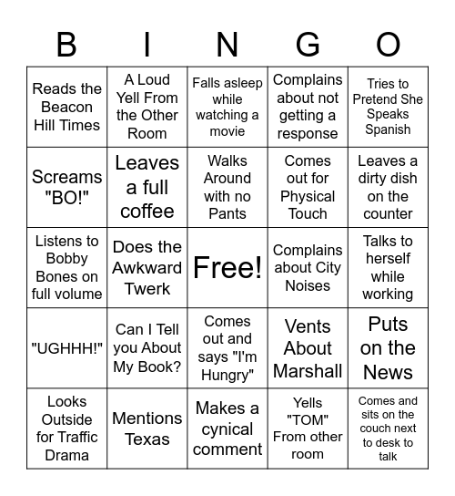 Amanda Montoya Bingo Card