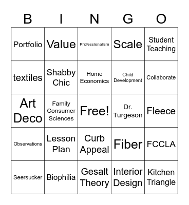 FCS Bingo Card