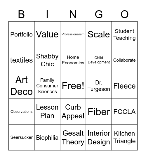 FCS Bingo Card