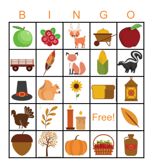 SBU's Fall Bingo Card