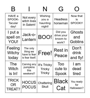 HALLOWEEN HAVEN Bingo Card