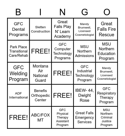 L.I.F.E. BINGO! Bingo Card