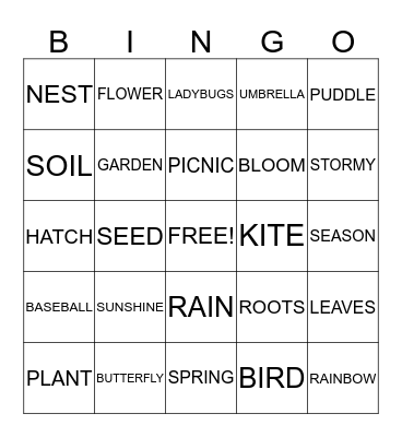 SPRING BINGO Card