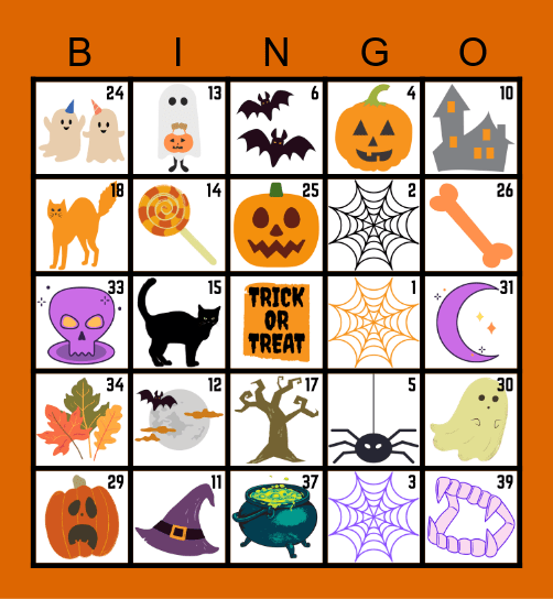 Spooktacular Halloween Bingo!! Bingo Card