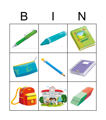 At school Bingo Card