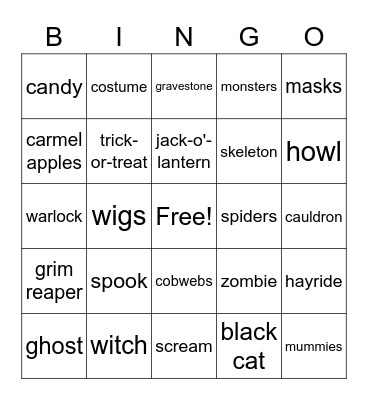 HALLOWEEN BINGO Card