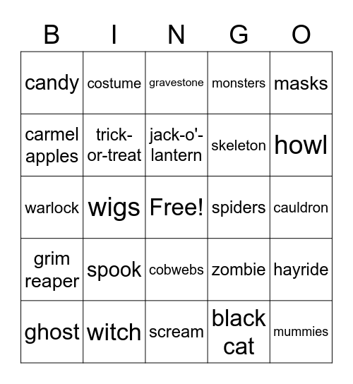 HALLOWEEN BINGO Card