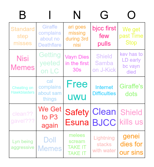 YallEverJust2 Bingo Card