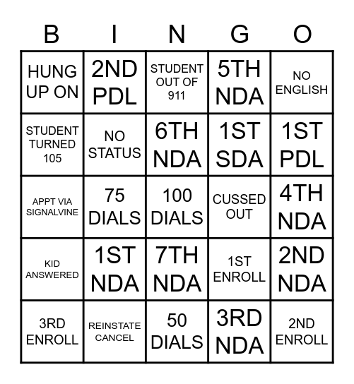 MIGHTY LAKES Bingo Card