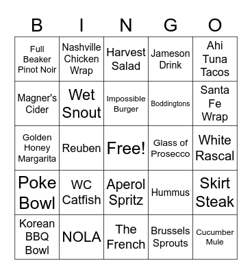 SOUTH BRANCH Bingo Card
