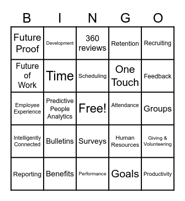 isolved People Cloud Bingo Card