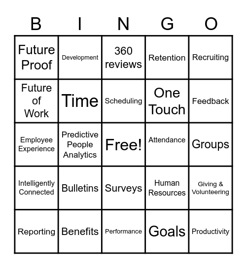 isolved People Cloud Bingo Card