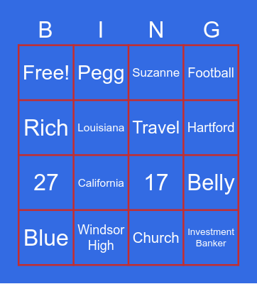 Getting to Know Joseph Bingo Card