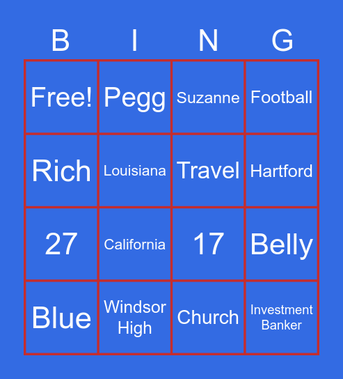 Getting to Know Joseph Bingo Card