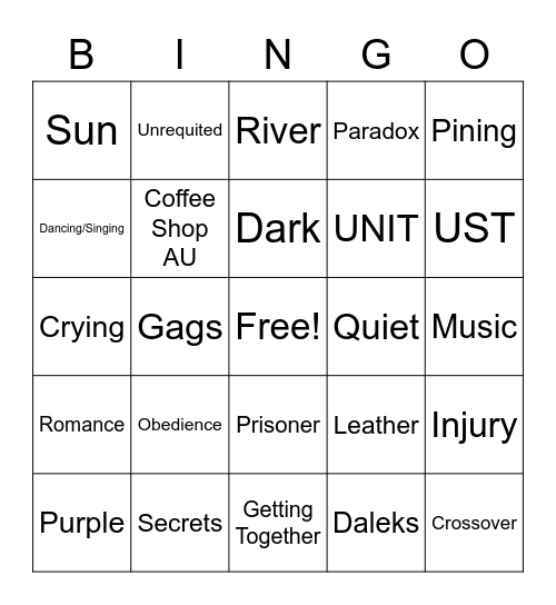 Best Enemies Bingo Card