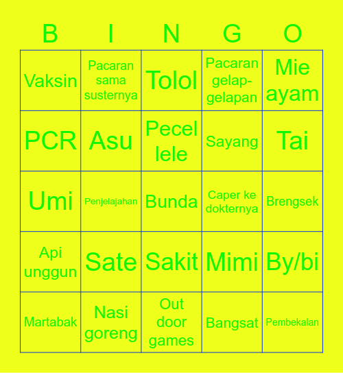 MINO2NiX Bingo Card