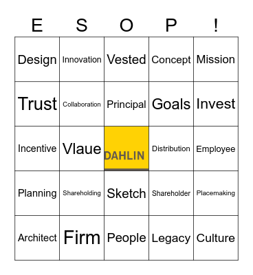 ESOP Celebration Month! Bingo Card