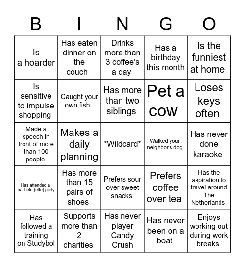 bol.com bingo 2 Bingo Card