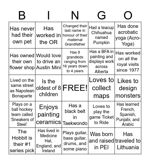 Who is Who - Staff Bingo 2 Bingo Card