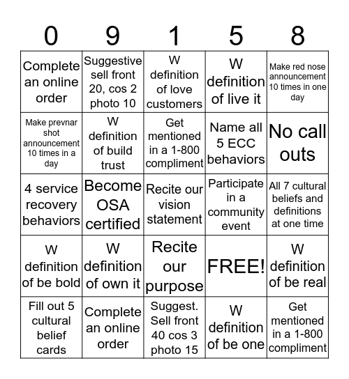 Bingo Card