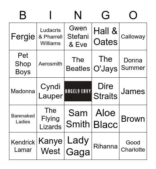 v35 Money Songs Bingo Card