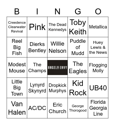 v52 Drinking Songs Bingo Card