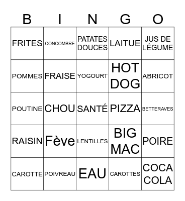 SANTÉ Bingo Card