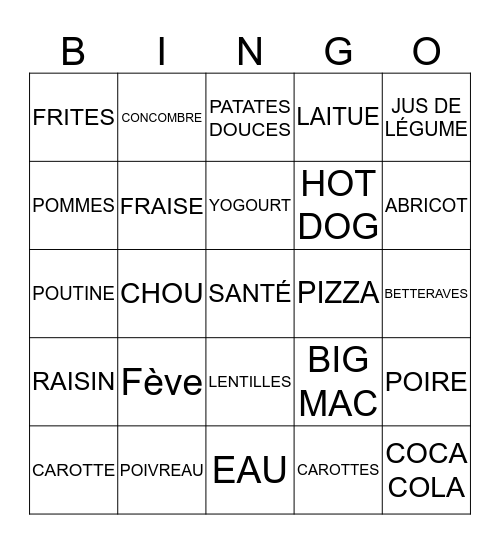 SANTÉ Bingo Card