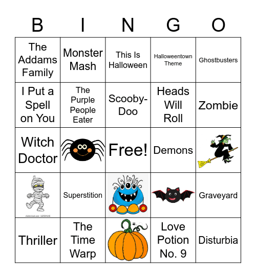 Halloween Bingo Card
