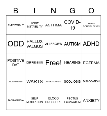 APPLICANT DQ Bingo Card