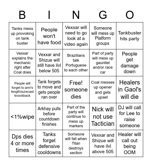 SSD E4S PROG Bingo Card