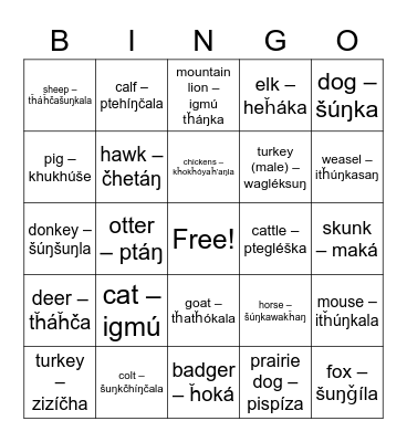 Wagmú - Bingo Card